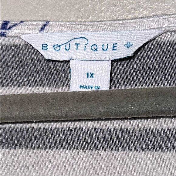 Black and White Short Short Sleeve T-Shirt Size 1X - Picture 2 of 8